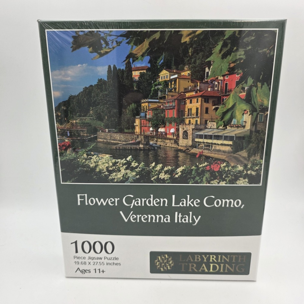 NEW Flower Garden Lake Comp,Verenna Italy 1000 Piece‎ 19.68x27.55